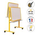 Photo : Tableau petite enfance mobile émaillé 60 x 90 cm - Blanc - Aluminium naturel 9006