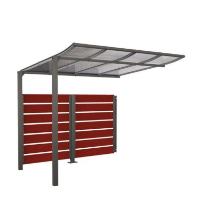 Abri vélo complémentaire bardage acajou