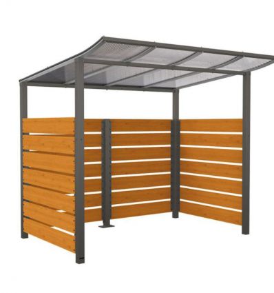 Abri vélo initial pour entreprise, couleur Gris Procity