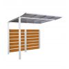Abri vélo complémentaire, RAL 9010, bardage de fond en chêne clair