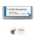 Photo : Plaque de porte click sign Graphite - l. 149 x h. 52,5 mm