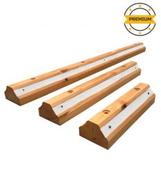 3 longueurs des butées de parking bois 