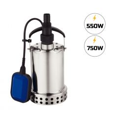 Pompe à eau immergée automatique en inox de 550W ou 750W