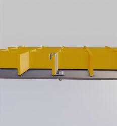 Modèle L de fixation pour caillebotis en PRV