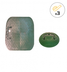 Couvercle regard arrosage 6"