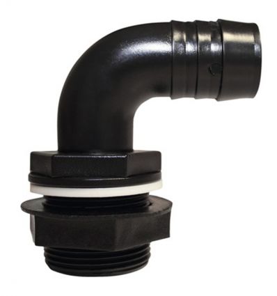 Coude de trop plein compatible avec les cuves de stockage d'eau aériennes en PEHD