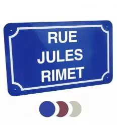 Plaque de rue en aluminium