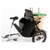 Vélo triporteur cargo bac arrière ouvert