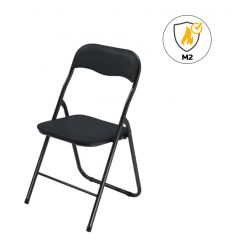 Chaise vinyle pliante noir