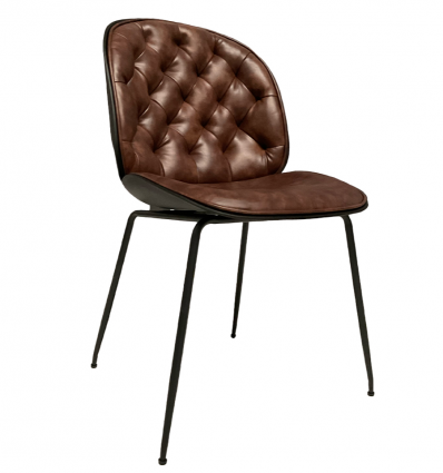 Chaise chester vintage marron