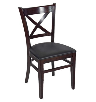 Chaise dona en bois assise noire