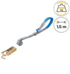 Sangle arrimage avec boucle et crochet tournant