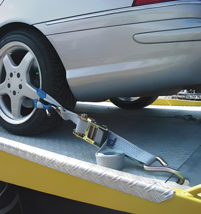 Sangle d'arrimage à boucle côté boucle sur jantes à branches