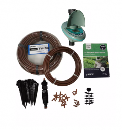 Kit arrosage goutte à goutte avec programmateur