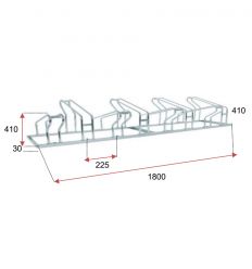 Rack à vélo 8 places éco