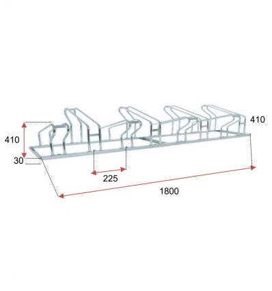 Rack à vélo 8 places éco