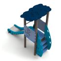 Photo : Structure de Jeu Toboggan Escalier 1 à 6 ans Aqua - Par scellement béton