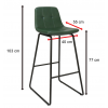 Dimensions chaise haute verte