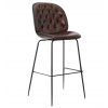 Chaise haute de bar vintage marron