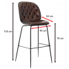 Dimensions chaise haute marron