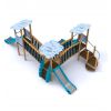 Structure de Jeux exterieur Bois 3 toboggans Aqua