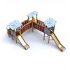 Structure de Jeux exterieur Bois 3 elements Elegance