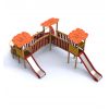Structure de Jeux exterieur Bois 3 elements Sunset