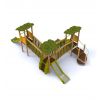 Structure de Jeux exterieur Bois 3 toboggans Terra