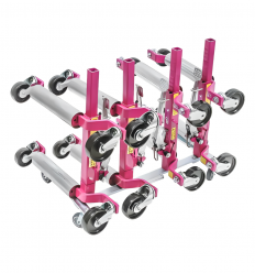 Rack de stockage gojak avec 4 chariots dessus