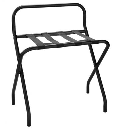 Porte bagage chambre hôtel avec dossier noir