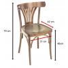 Chaise en hêtre massif Morzine dimensions