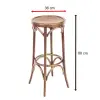 Dimensions tabouret finition french patina