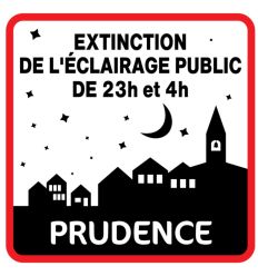 Panneau extinction de l'éclairage public