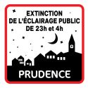 Photo : Panneau extinction de l'éclairage public 350 x 350 mm - Classe 1 (T1)