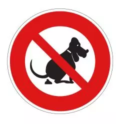 Panneau Déjections Canines Interdites