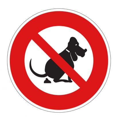 Panneau Déjections Canines Interdites
