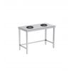 Table inox avec trou vide ordure 2 flux