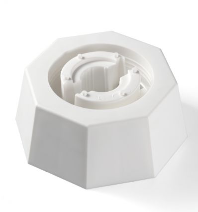 Tête de borne géomètre blanche