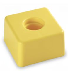 Tête de borne topographique jaune