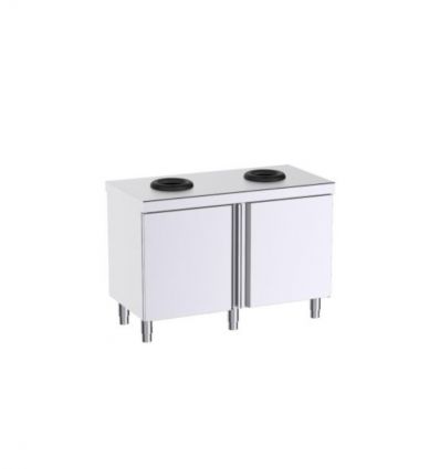 Table de tri restauration inox avec 2 ou 2 flux