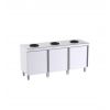 Table de tri restauration inox centrale avec 3 flux