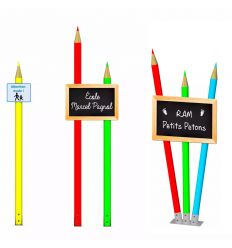 Totem Mât crayon en bois