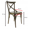 Dimensions chaise en hêtre massif