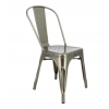 Chaise métal insdustriel gris