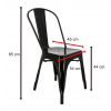 Chaise métal noir dimensions
