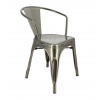 Fauteuil métal insdustriel gris