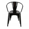 Fauteuil métal insdustriel noir