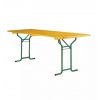 Table de brasserie pliante en bois piétement cornière