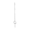 Photo : Piquet Clôture Étrier en plastique avec passe-fils (lot de 10) Blanc - 1,15 m