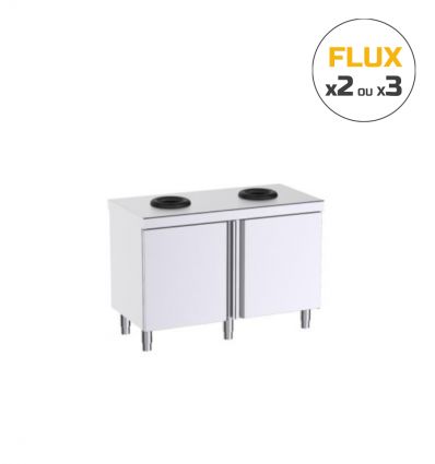 Table de tri restauration inox avec 2 ou 3 flux